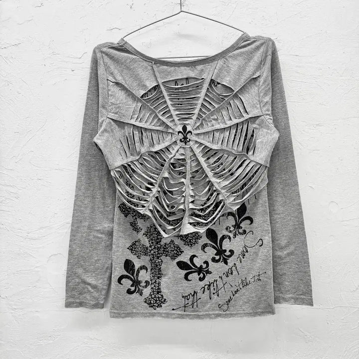 [BUNJANG] Lazy Daisy Punk Web Long Sleeve / lazy daisy 펑크 웹 롱슬리브