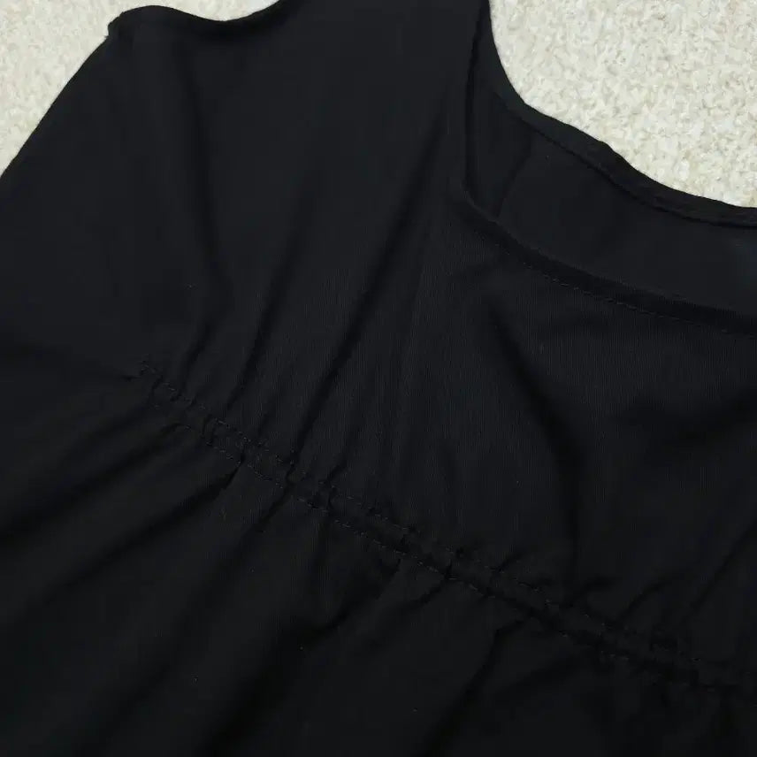 [BUNJANG] Zara Poplin Mini Dress / (M)자라 여성 민소매 포플린 미니 원피스 U넥 블랙 W2623