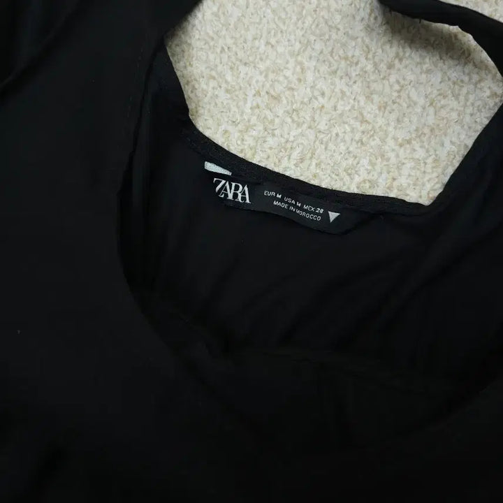 [BUNJANG] Zara Poplin Mini Dress / (M)자라 여성 민소매 포플린 미니 원피스 U넥 블랙 W2623