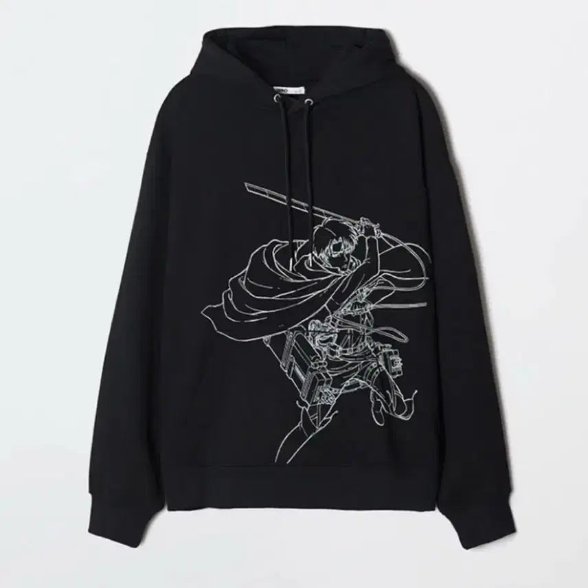 [BUNJANG] Spao Levi Hooded Sweatshirt (M) - Black / (택X) 스파오 리바이 후드티 M 블랙