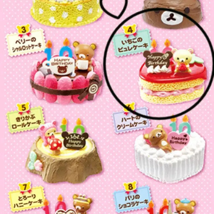 [BUNJANG] San-X Rilakkuma 10th Anniversary Birthday Cake Re-ment Figure / [희귀고전] 산엑스 리락쿠마 10주년 생일 케이크 리멘트 피규어 식완