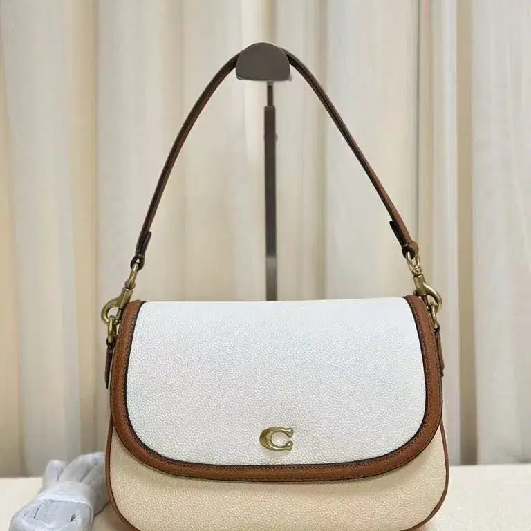 [BUNJANG] Coach Beige Crossbody Shoulder Bag / 코치 숄더백 크로스 탈부착 롱 숄더 베이지