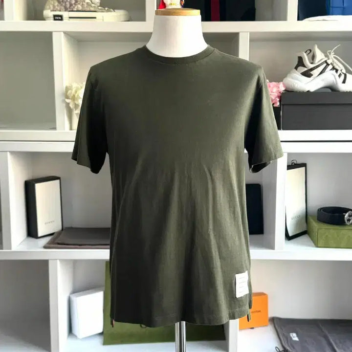 [BUNJANG] Thom Browne Tri-Color Short Sleeve T-Shirt / 톰브라운 삼선 반팔 티셔츠