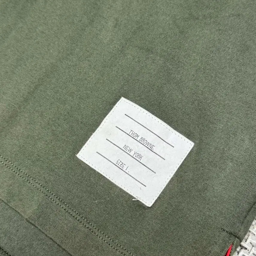 [BUNJANG] Thom Browne Tri-Color Short Sleeve T-Shirt / 톰브라운 삼선 반팔 티셔츠