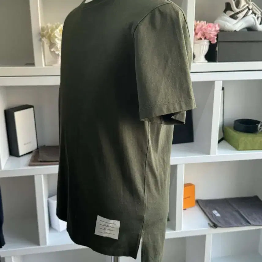 [BUNJANG] Thom Browne Tri-Color Short Sleeve T-Shirt / 톰브라운 삼선 반팔 티셔츠