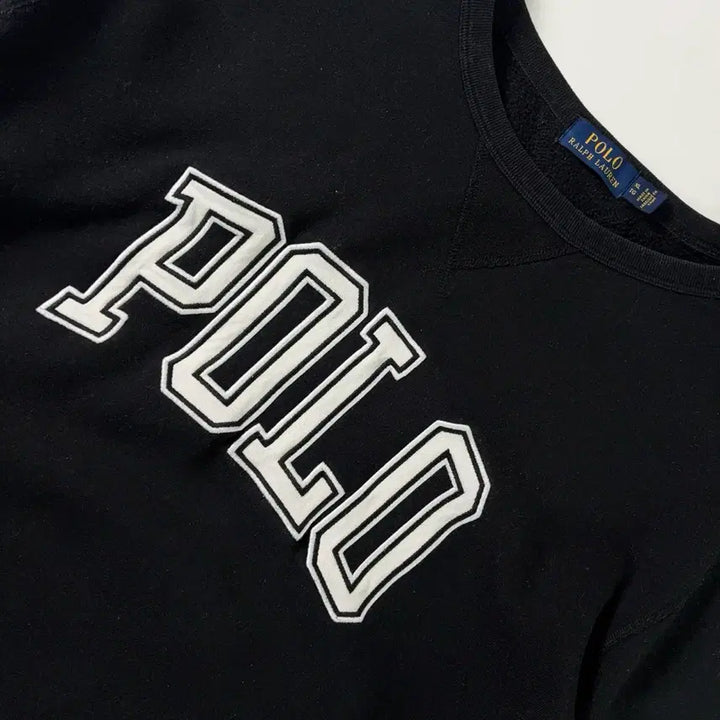 [BUNJANG] Polo Ralph Lauren Cotton Spell-Out Black Sweatshirt / Polo  폴로 랄프로렌 코튼 스펠아웃 블랙 맨투맨