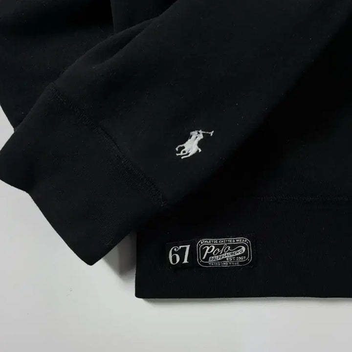 [BUNJANG] Polo Ralph Lauren Cotton Spell-Out Black Sweatshirt / Polo  폴로 랄프로렌 코튼 스펠아웃 블랙 맨투맨