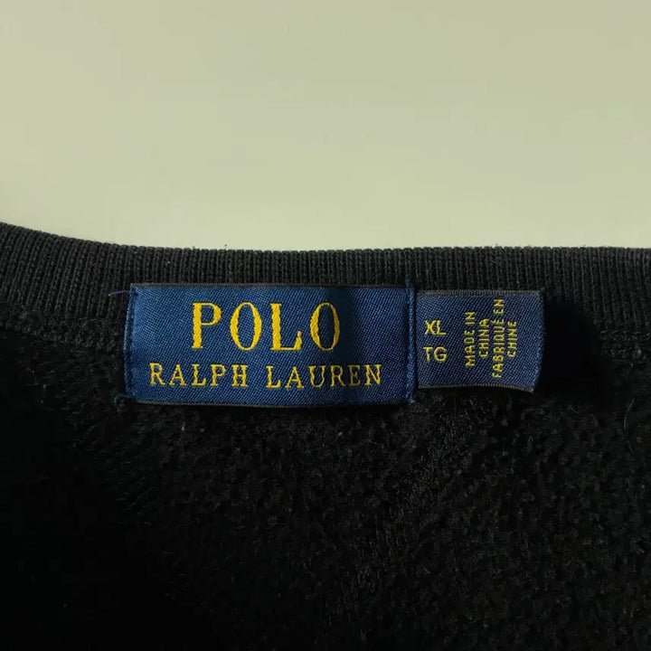 [BUNJANG] Polo Ralph Lauren Cotton Spell-Out Black Sweatshirt / Polo  폴로 랄프로렌 코튼 스펠아웃 블랙 맨투맨