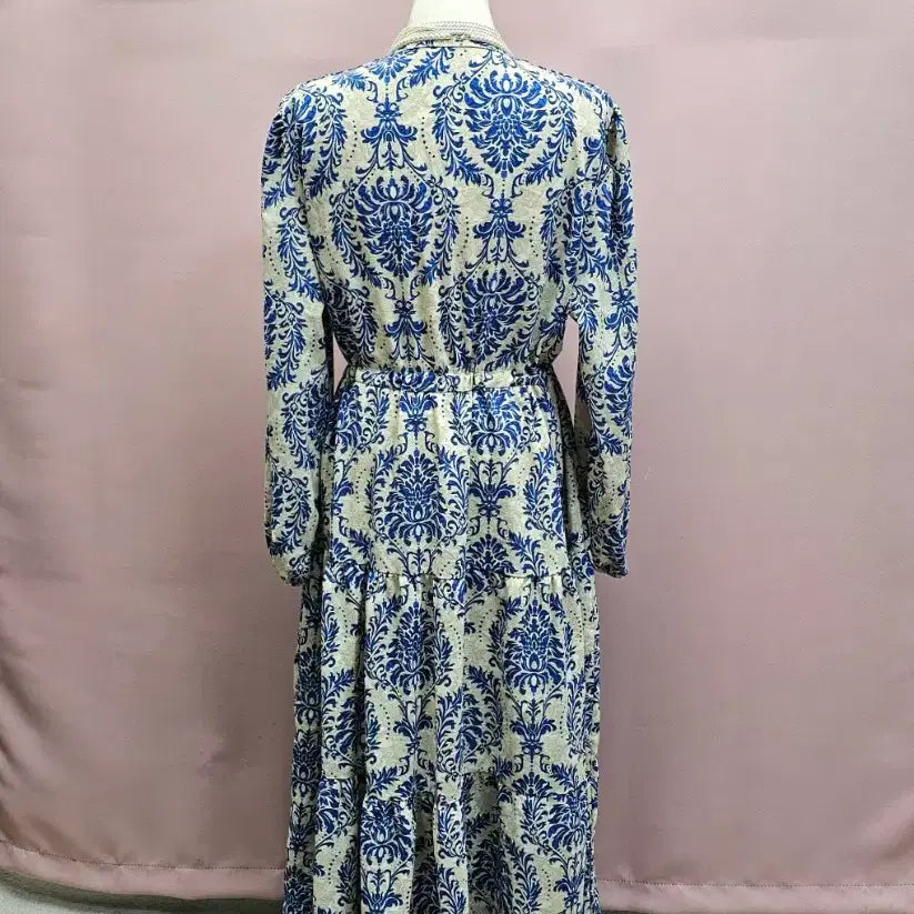 [BUNJANG] Ethnic Blue String Long Dress / 에스닉 블루 스트링 롱원피스