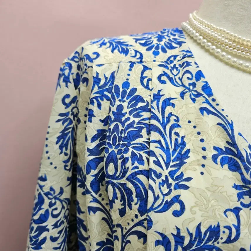 [BUNJANG] Ethnic Blue String Long Dress / 에스닉 블루 스트링 롱원피스