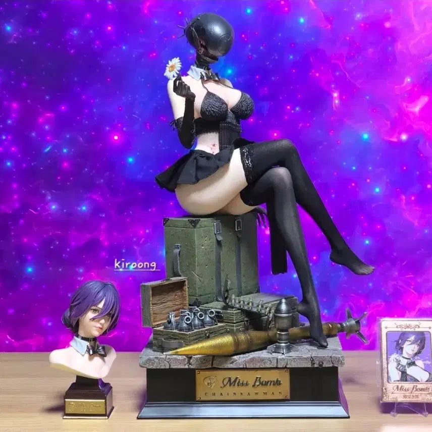 [BUNJANG] Chiyan ZaoHua Chainsaw Man Reze 1/4 Scale Figure with Additional Bomb Head / 레제 체인소맨 1/4 Chiyan ZaoHua 추가 폭탄헤드 포함