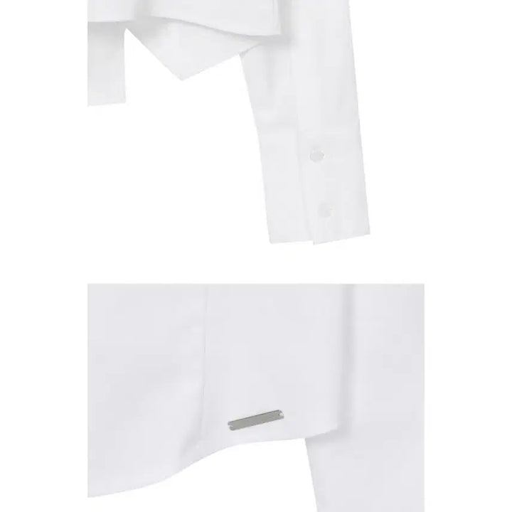 [SOLD OUT] [2] 미세키서울 버튼 셔츠 화이트 블라우스 언발란스