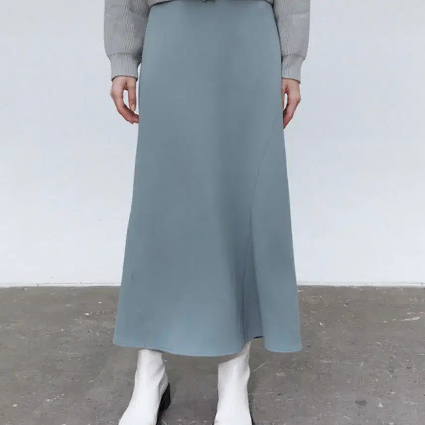 [BUNJANG] MOHAN TOF Diagonal Mermaid Skirt (Mint) / 모한 스커트