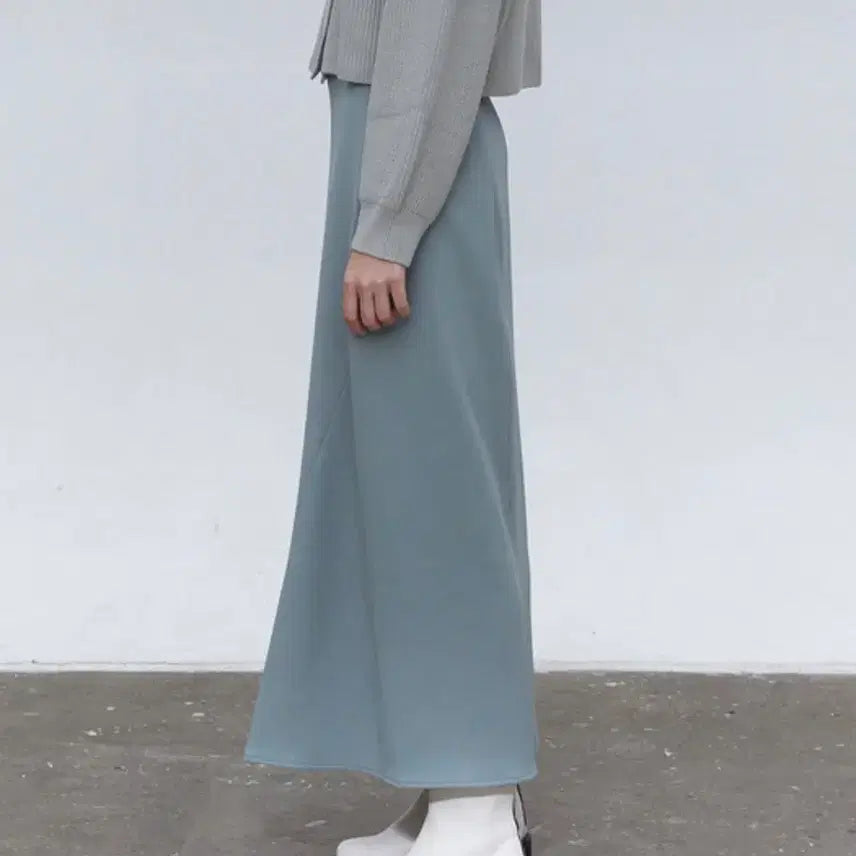 [BUNJANG] MOHAN TOF Diagonal Mermaid Skirt (Mint) / 모한 스커트
