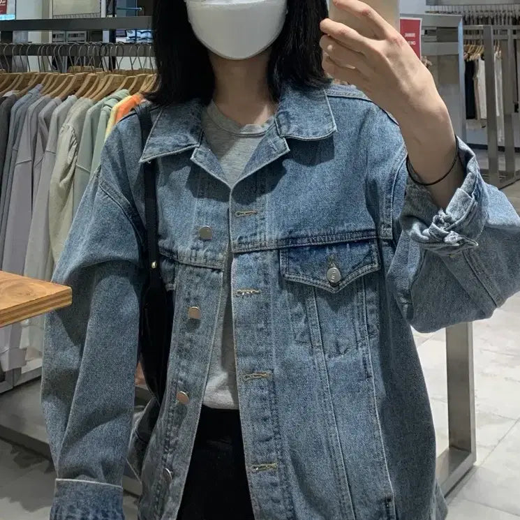 [BUNJANG] Mary Around Denim Jacket / 메리어라운드 청자켓