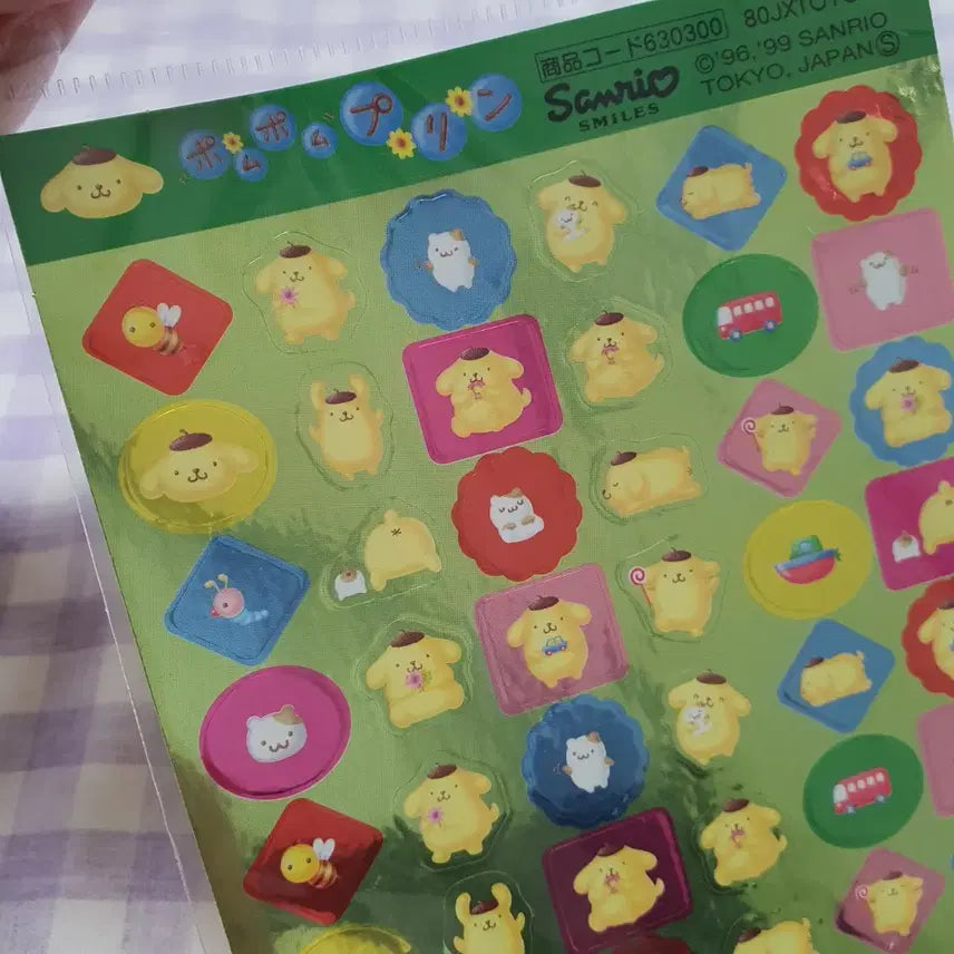 [BUNJANG] Sanrio Pompompurin and Marron Cream Stickers / (일본고전지류) 98년 99년 산리오 폼폼푸린 마론크림 고전 스티커