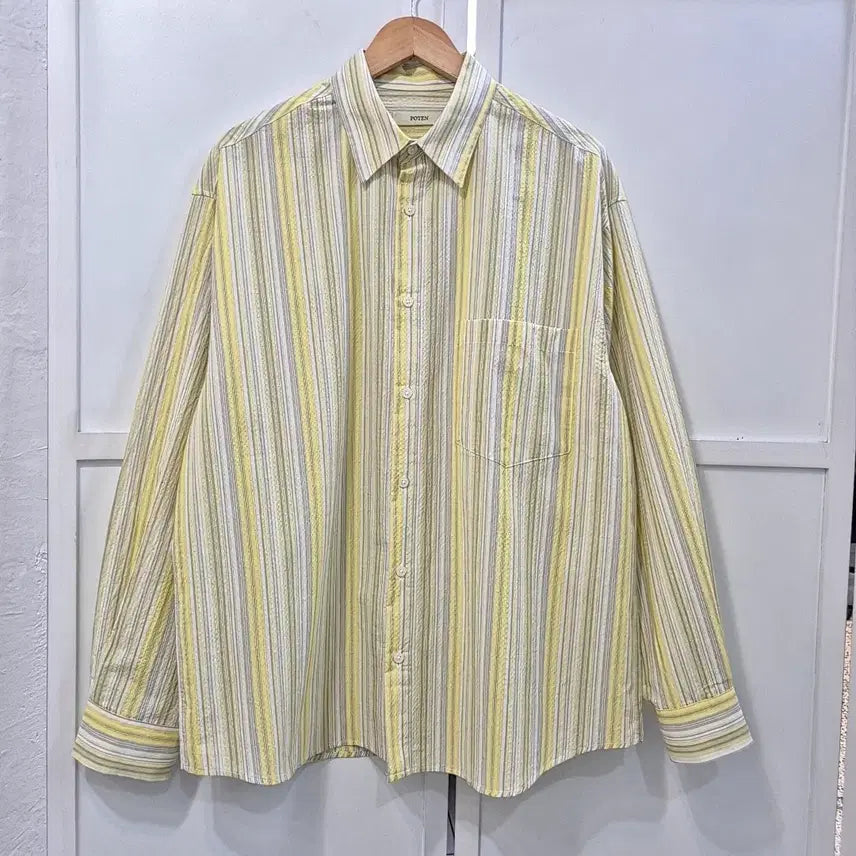 [BUNJANG] POTEN Seersucker Oversized Shirt Men&