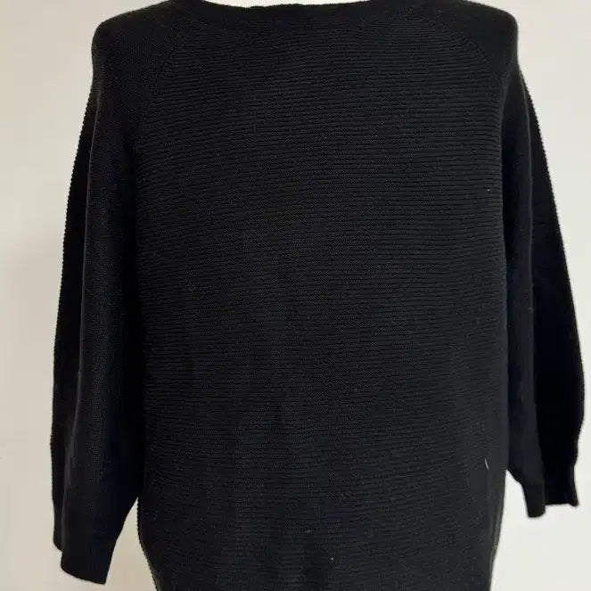 [BUNJANG] Black Knit Long Sleeve T-Shirt / 블랙 니트 긴팔 티셔츠