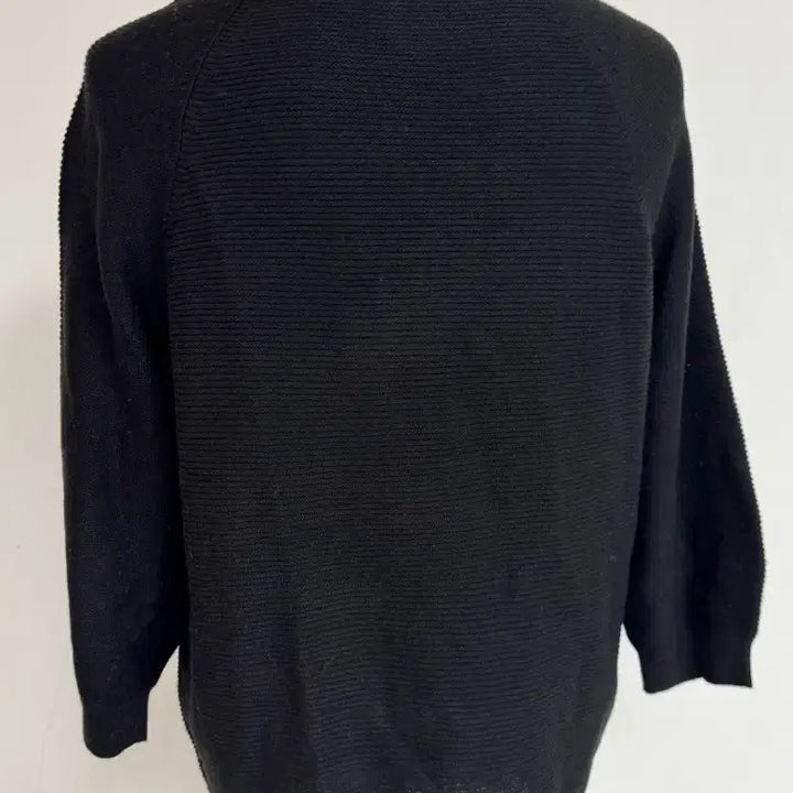 [BUNJANG] Black Knit Long Sleeve T-Shirt / 블랙 니트 긴팔 티셔츠