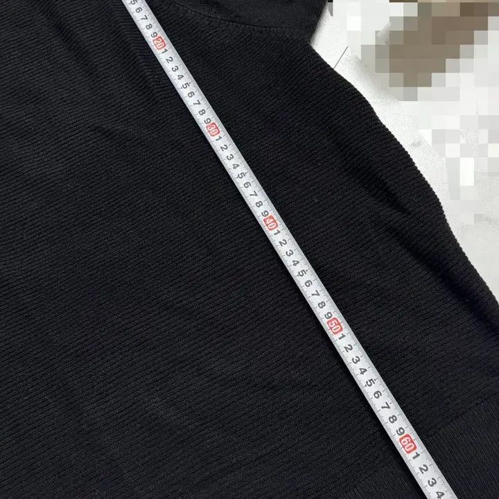 [BUNJANG] Black Knit Long Sleeve T-Shirt / 블랙 니트 긴팔 티셔츠