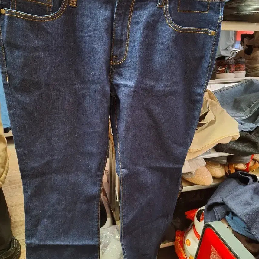 [BUNJANG] Dark Navy Denim Spandex Jeans / 다크 네이비 데님스판.  청바지. 88.  미사용