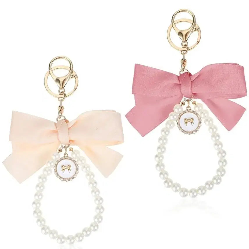 [BUNJANG] Ribbon and Pearl Keyring / 키링(새상품)