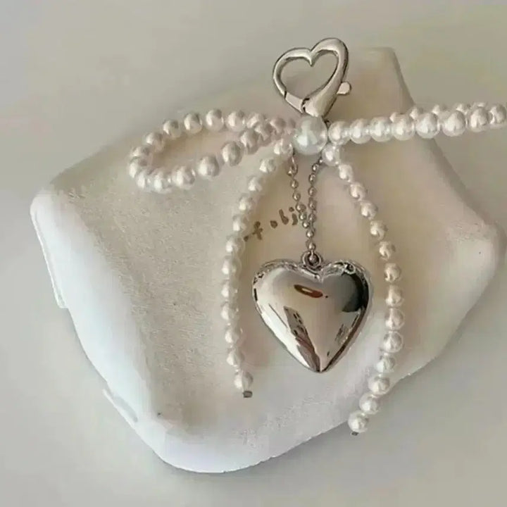 [BUNJANG] Ribbon and Pearl Keyring / 키링(새상품)
