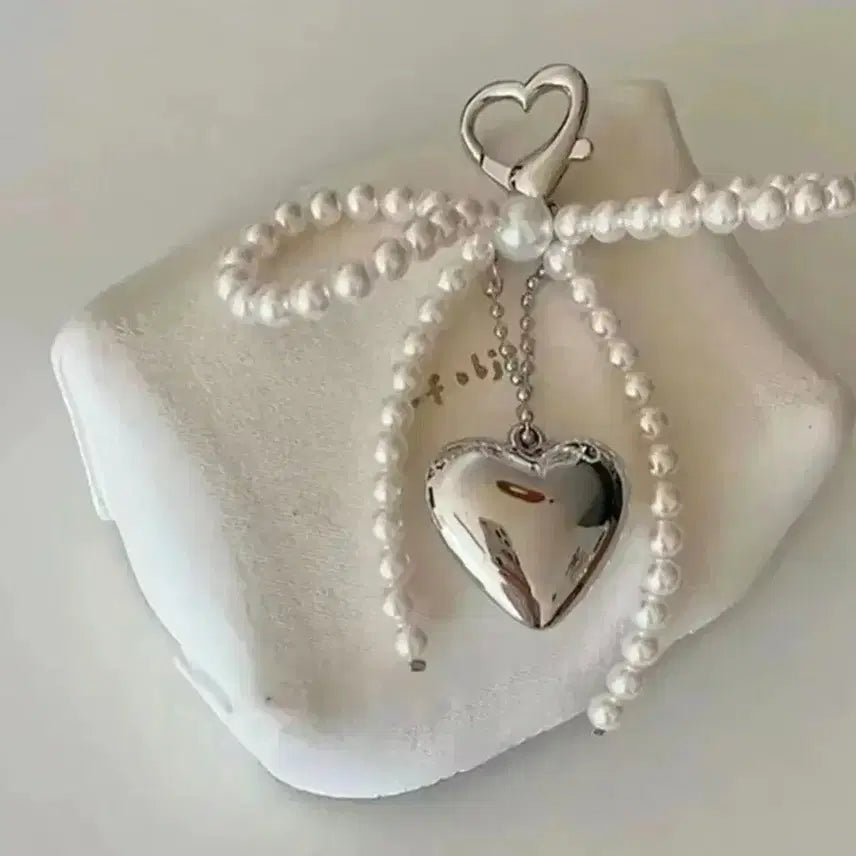 [BUNJANG] Ribbon and Pearl Keyring / 키링(새상품)