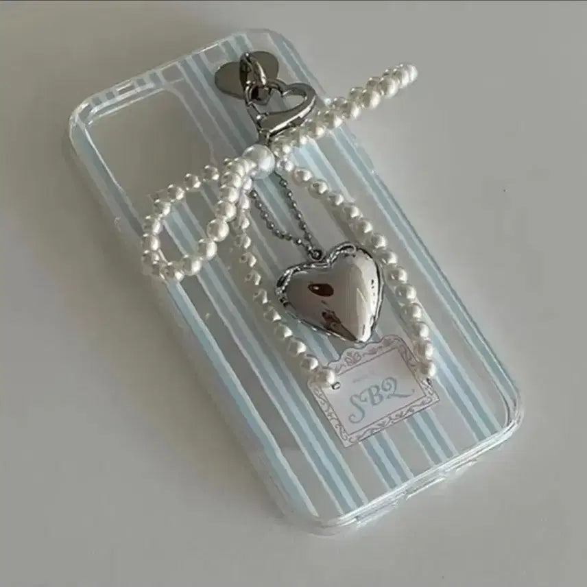 [BUNJANG] Ribbon and Pearl Keyring / 키링(새상품)