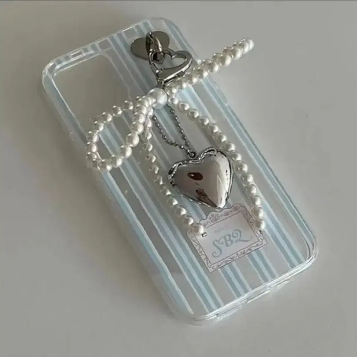 [BUNJANG] Ribbon and Pearl Keyring / 키링(새상품)