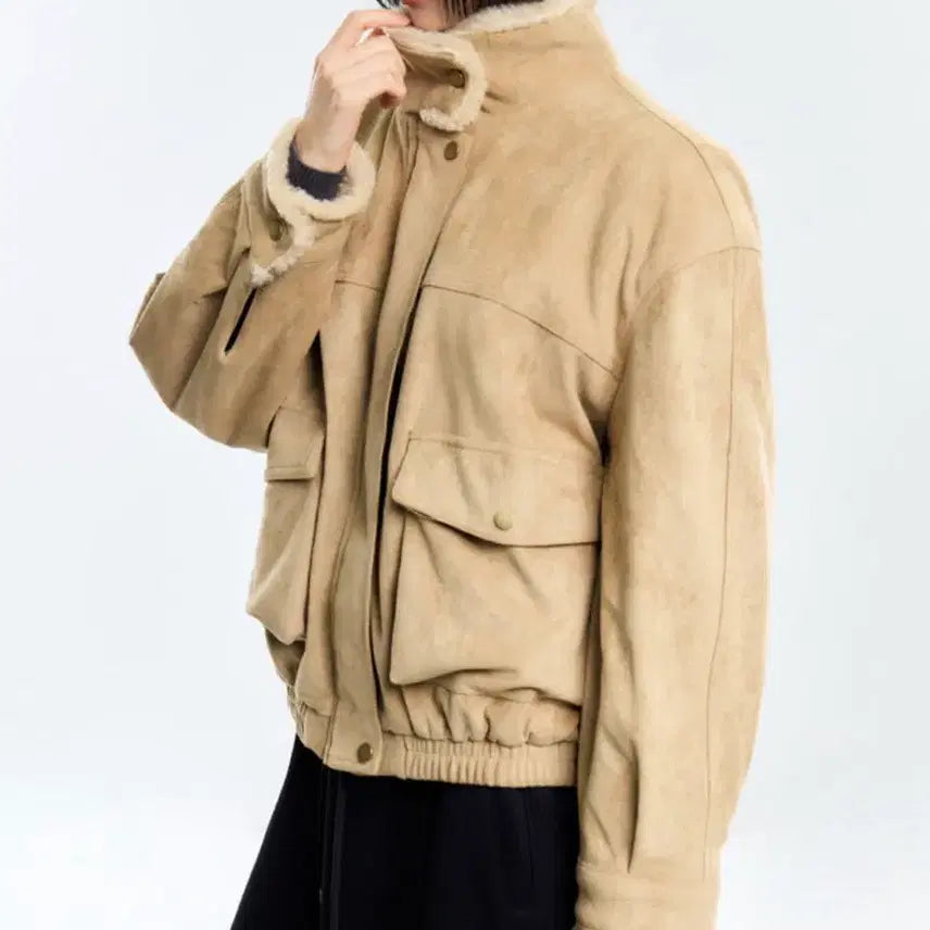 [BUNJANG] (새상품) Osawa오사와 피피 하이넥 퍼 스웨이드 자켓 / (새상품) Osawa오사와 피피 하이넥 퍼 스웨이드 자켓