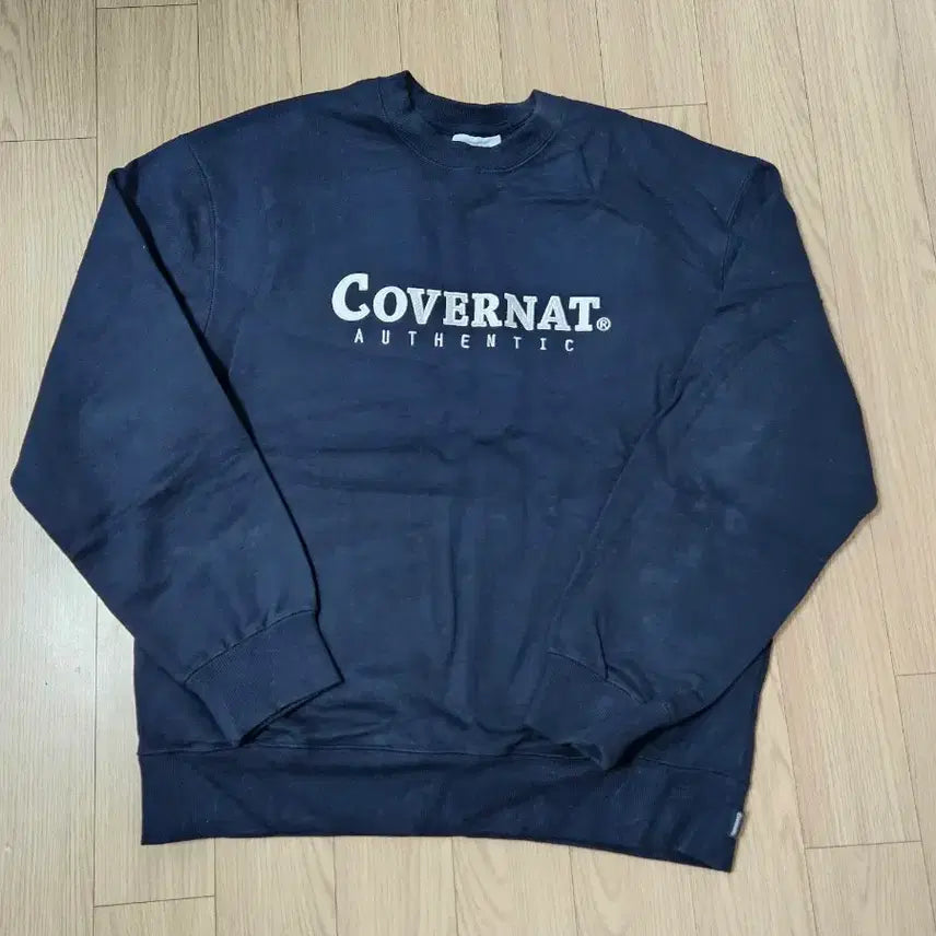 [SOLD OUT] [m] 커버낫 어센틱 로고 맨투맨 네이비
