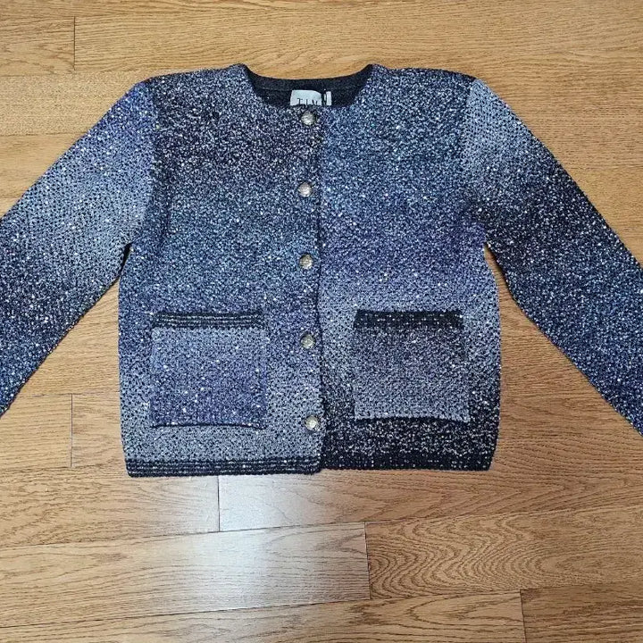 [BUNJANG] Time Glitter Sequin Knit Cardigan / (새상품) 타임 글리터 시퀸 니트가디건