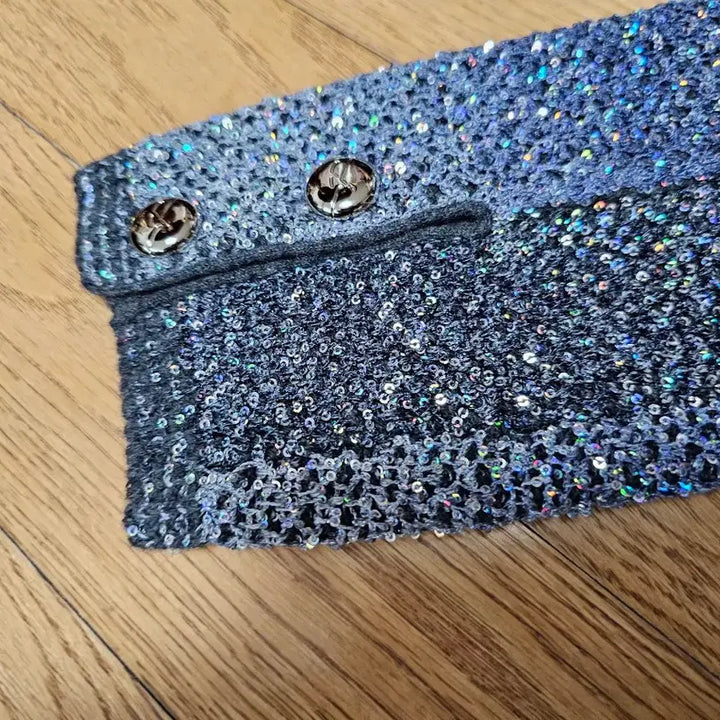 [BUNJANG] Time Glitter Sequin Knit Cardigan / (새상품) 타임 글리터 시퀸 니트가디건