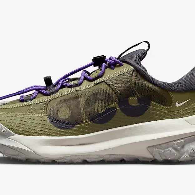 [BUNJANG] Nike ACG Mountain Fly 2 Low Hiking Shoes / 나이키 ACG 마운틴 플라이2 로우 카키 퍼플