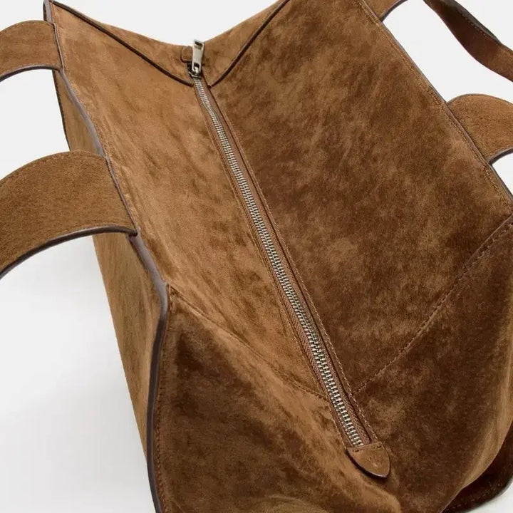 [BUNJANG] ZARA Suede Bag (Cognac Brown) / 자라 스웨이드 백(꼬냑 브라운색상)