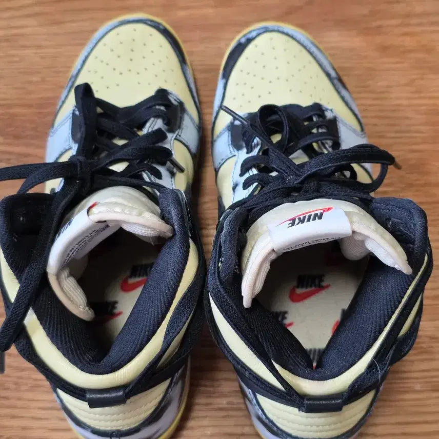 [BUNJANG] Nike Dunk High Black Acid Wash Sneakers / 250 덩크하이 블랙애시드워시 1회 사용상품