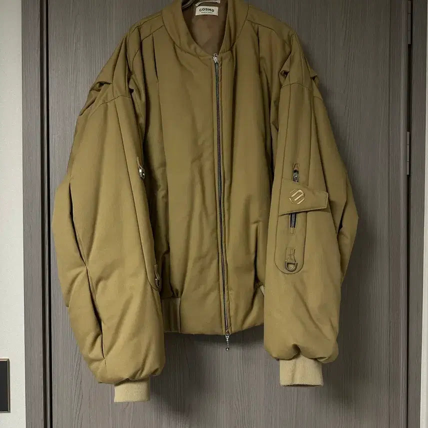 [BUNJANG] W Workshop Structure Padded Bomber Beige Jacket / (1사이즈) 더블유워크샵 스트럭처 패디드 봄버 베이지 wworkshop