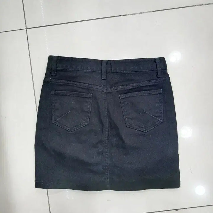 [BUNJANG] wheel S Black Denim Skirt / wheel S사이즈 검정색 블랙청치마 중고 스커트
