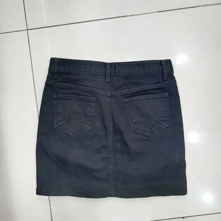 [BUNJANG] wheel S Black Denim Skirt / wheel S사이즈 검정색 블랙청치마 중고 스커트