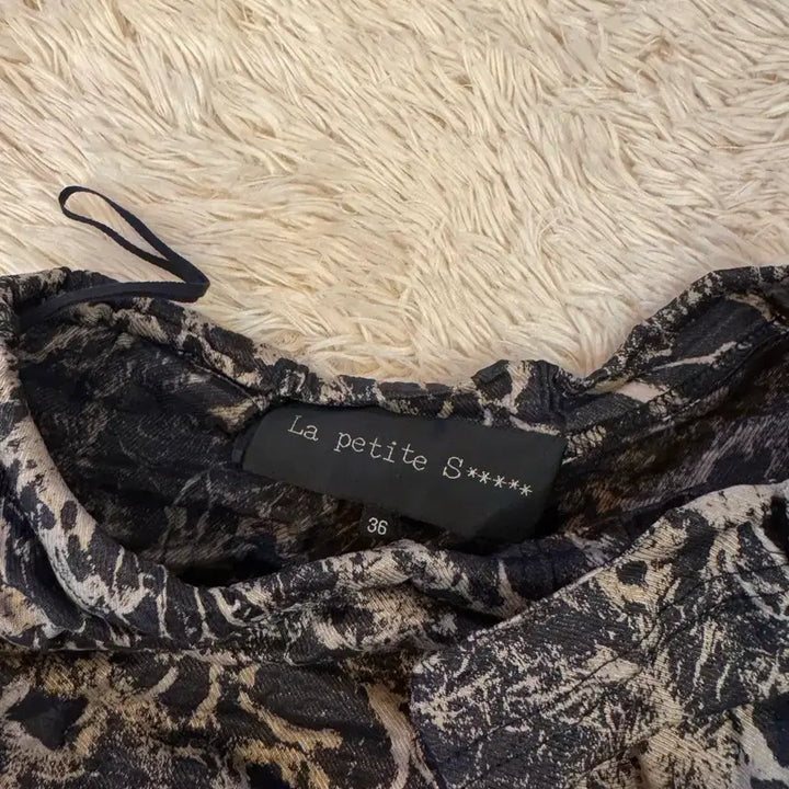 [BUNJANG] Black Leopard Smocked Tube Top Dress / 수입 블랙 레오파드 스모크 튜브탑 원피스