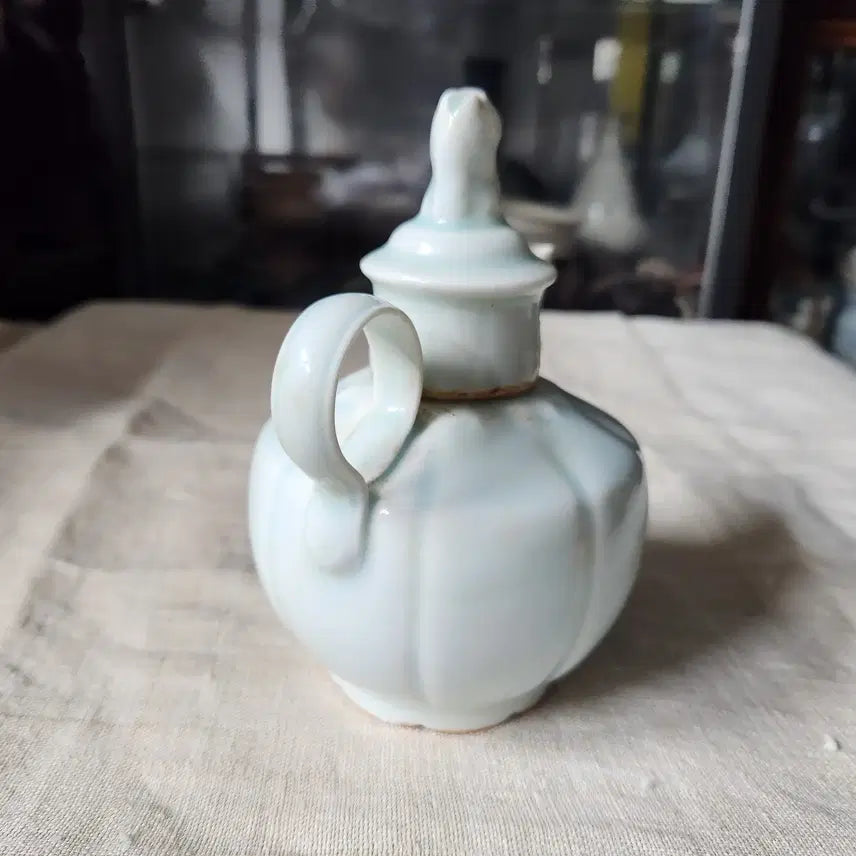 [BUNJANG] Northern Song Dynasty Yingqing Celadon Teapot / 북송 영청요 청자 주전자 /과형 사자뉴 개주 주전자