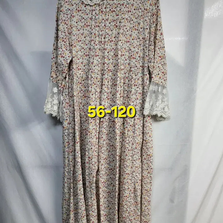 [BUNJANG] Floral Lace Cotton Dress / 면 플라워 카라 레이스 원피스 56-120