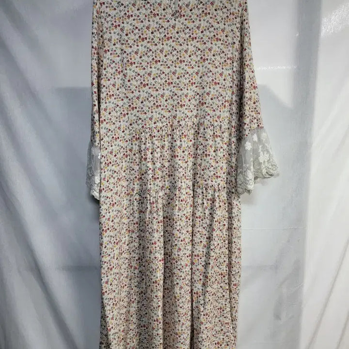 [BUNJANG] Floral Lace Cotton Dress / 면 플라워 카라 레이스 원피스 56-120