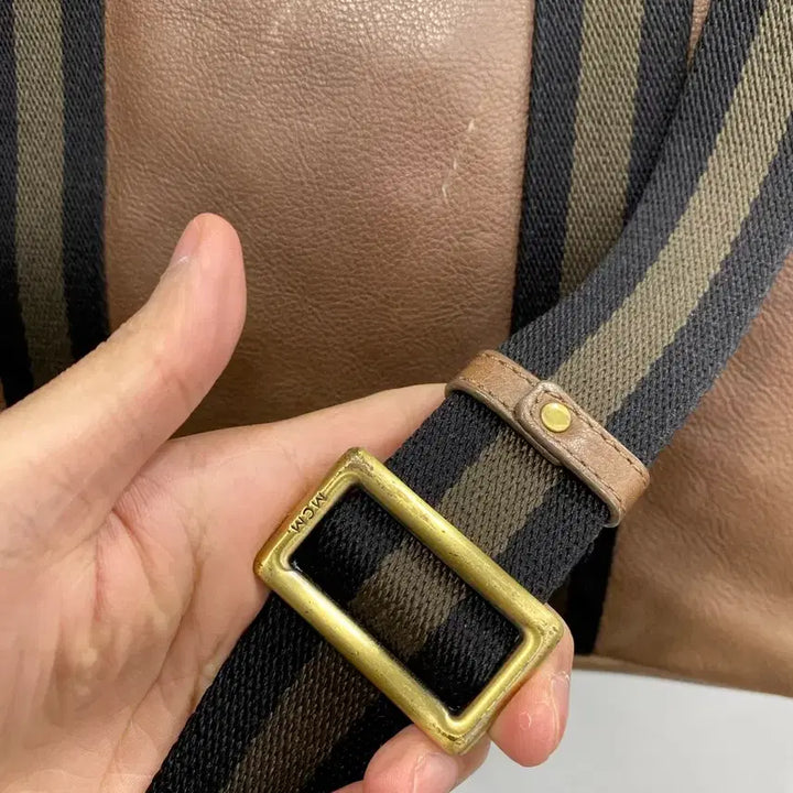 [BUNJANG] MCM Calfskin Leather Crossbody Tote Bag / [유일매물] 빈티지 MCM 리얼 송아지가죽 레더 크로스백 토트백