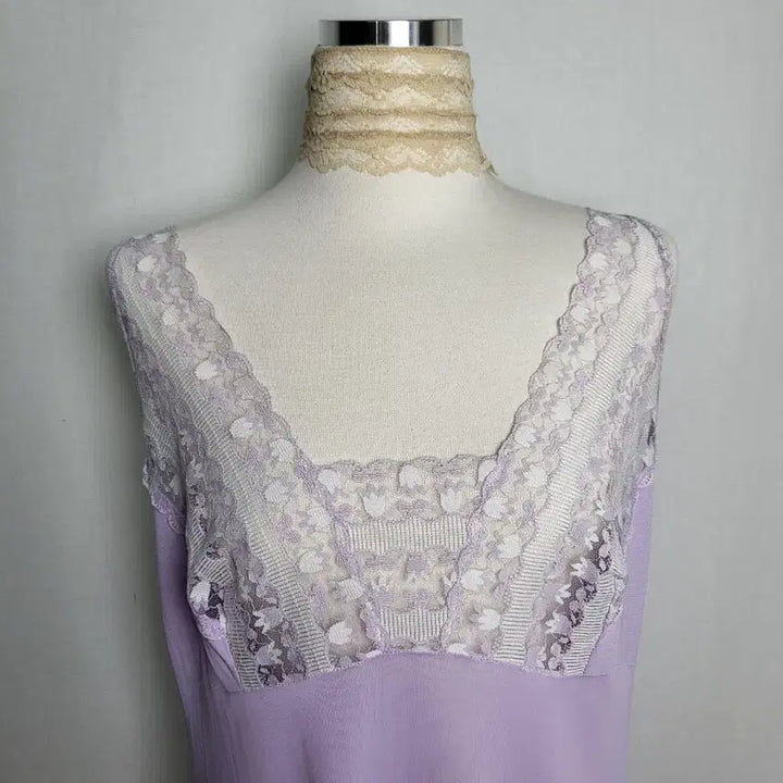 [BUNJANG] Vintage Floral Purple Slip Dress / 빈티지 플로럴 퍼플 슬립 드레스