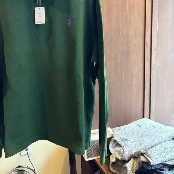 [BUNJANG] Polo Ralph Lauren Green Half-Zip Knit Sweater / 16351 - 폴로 랄프로렌 그린 반집업 니트