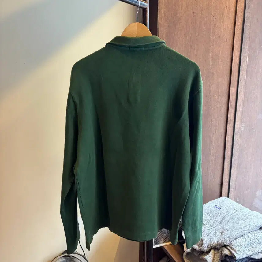 [BUNJANG] Polo Ralph Lauren Green Half-Zip Knit Sweater / 16351 - 폴로 랄프로렌 그린 반집업 니트