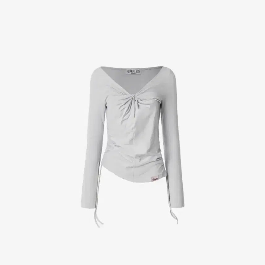 [SOLD OUT] 뉴얼린 루나 트위스트 셔링 탑 페일 그레이
