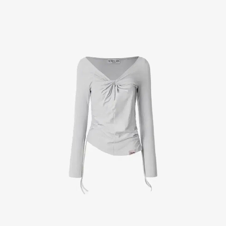 [SOLD OUT] 뉴얼린 루나 트위스트 셔링 탑 페일 그레이